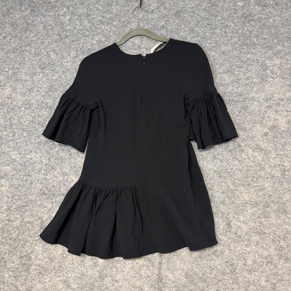 Stella McCartney Black Ruffle Hem Peplum Tunic  Top Size 40 - Picture 9 of 10